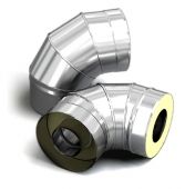 Отвод-сэндвич 90 TMF ф115/215, 0,5мм, нн